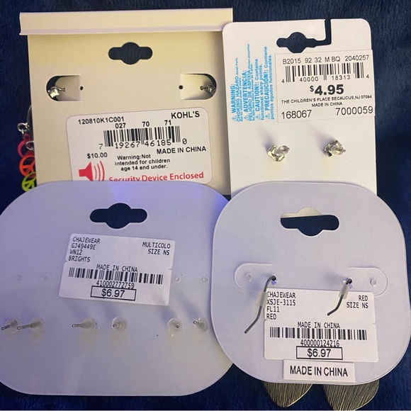 Colorful Kids Earrings Set - Picture 6 of 7